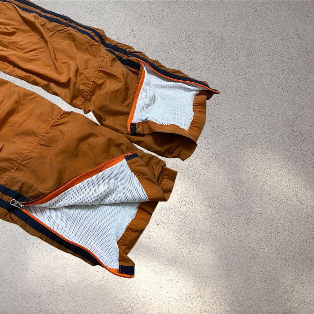 Vtg Abercrombie & Fitch Burnt Orange Nylon Track Pants | Y2K 90s - Picture 6 of 9